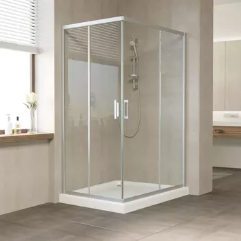 Душевой уголок Vegas Glass ZA-F 120*80 07 01 профиль матовый хром, стекло прозрачное