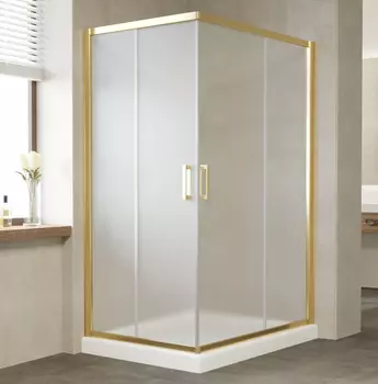 Душевой уголок Vegas Glass ZA-F 90*120 09 10 профиль золото, стекло сатин