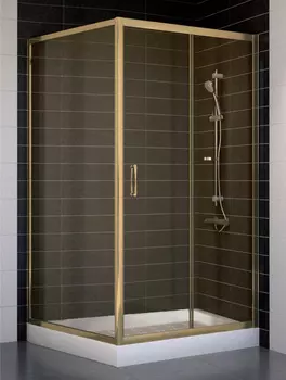 Душевой уголок Vegas Glass ZP+ZPV 100*100 05 05 профиль бронза, стекло бронза