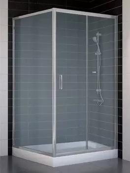 Душевой уголок Vegas Glass ZP+ZPV 100*100 07 10 профиль матовый хром, стекло сатин