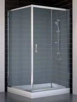 Душевой уголок Vegas Glass ZP+ZPV 100*100 08 10 профиль глянцевый хром, стекло сатин