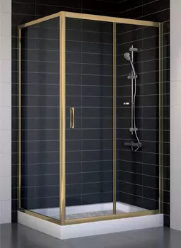 Душевой уголок Vegas Glass ZP+ZPV 100*90 05 01 профиль бронза, стекло прозрачное