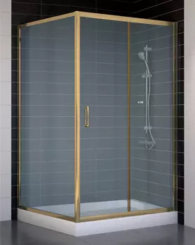 Душевой уголок Vegas Glass ZP+ZPV 110*100 05 10 профиль бронза, стекло сатин