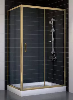 Душевой уголок Vegas Glass ZP+ZPV 110*70 05 01 профиль бронза, стекло прозрачное