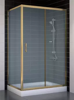Душевой уголок Vegas Glass ZP+ZPV 110*70 05 10 профиль бронза, стекло сатин
