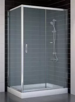 Душевой уголок Vegas Glass ZP+ZPV 110*70 08 10 профиль глянцевый хром, стекло сатин