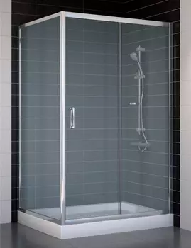 Душевой уголок Vegas Glass ZP+ZPV 110*90 08 10 профиль глянцевый хром, стекло сатин