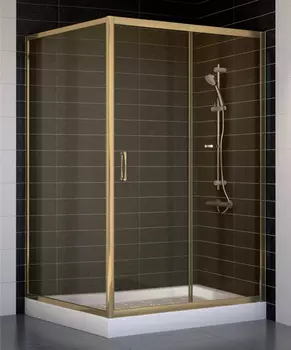 Душевой уголок Vegas Glass ZP+ZPV 120*100 05 05 профиль бронза, стекло бронза