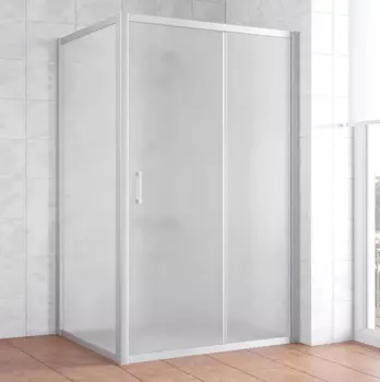 Душевой уголок Vegas Glass ZP+ZPV 120*100 07 10 профиль матовый хром, стекло сатин