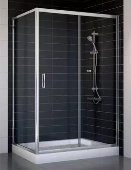 Душевой уголок Vegas Glass ZP+ZPV 120*70 08 01 профиль глянцевый хром, стекло прозрачное