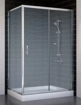 Душевой уголок Vegas Glass ZP+ZPV 120*70 08 02 профиль глянцевый хром, стекло шиншилла