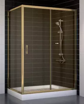 Душевой уголок Vegas Glass ZP+ZPV 130*70 05 05 профиль бронза, стекло бронза