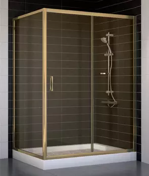 Душевой уголок Vegas Glass ZP+ZPV 130*90 05 05 профиль бронза, стекло бронза