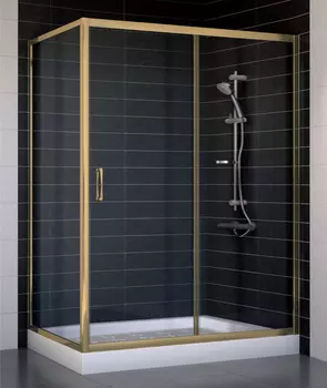 Душевой уголок Vegas Glass ZP+ZPV 140*70 05 01 профиль бронза, стекло прозрачное