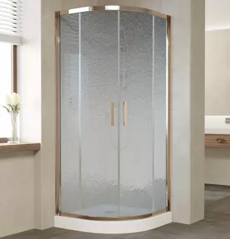 Душевой уголок Vegas Glass ZS 0080 05 02 профиль бронза, стекло шиншилла