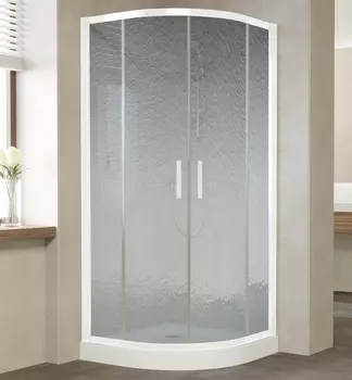 Душевой уголок Vegas Glass ZS 0090 01 02 профиль белый, стекло шиншилла
