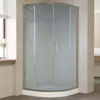 Душевой уголок Vegas Glass ZS 110 07 10 профиль матовый хром, стекло сатин