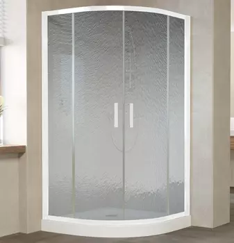 Душевой уголок Vegas Glass ZS 120 01 02 профиль белый, стекло шиншилла