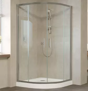 Душевой уголок Vegas Glass ZS 120 07 01 профиль матовый хром, стекло прозрачное