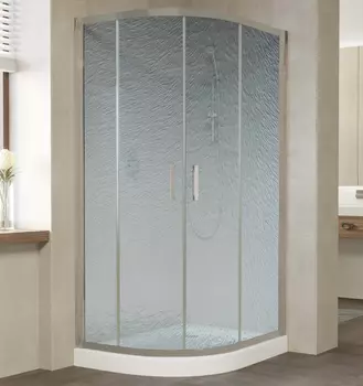 Душевой уголок Vegas Glass ZS-F 100*80 07 02 профиль матовый хром, стекло шиншилла