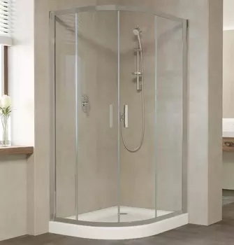 Душевой уголок Vegas Glass ZS-F 100*90 07 01 профиль матовый хром, стекло прозрачное