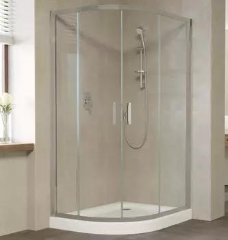 Душевой уголок Vegas Glass ZS-F 110*100 07 01 профиль матовый хром, стекло прозрачное