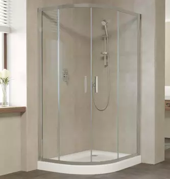 Душевой уголок Vegas Glass ZS-F 110*90 07 01 профиль матовый хром, стекло прозрачное