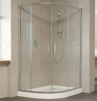 Душевой уголок Vegas Glass ZS-F 120*100 07 01 профиль матовый хром, стекло прозрачное
