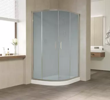 Душевой уголок Vegas Glass ZS-F 120*80 07 10 профиль матовый хром, стекло сатин