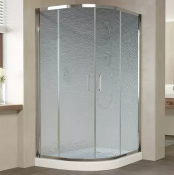 Душевой уголок Vegas Glass ZS-F 120*80 08 02 профиль глянцевый хром, стекло шиншилла
