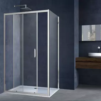 Душевой уголок Vincea Alpha VSR-3AL9014CL, 140х90, хром, стекло прозрачное