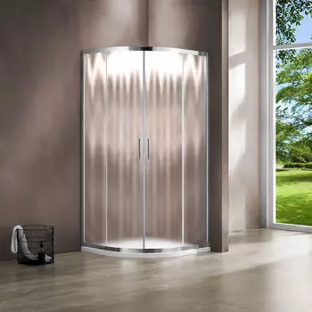 Душевой уголок Vincea Garda VSQ-1G100CH 100х100 хром, стекло шиншилла