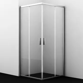 Душевой уголок WasserKRAFT Lippe 45S02 80x80х185 профиль хром, стекло прозрачное