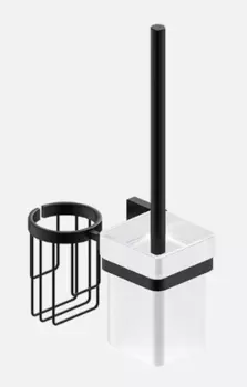 Ершик настенный с держателем освежителя воздуха D&C Domincare DC8910-1MB черный матовый