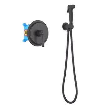 Гигиенический душ Aquatek Классик AQ1519MB со смесителем, черный матовый