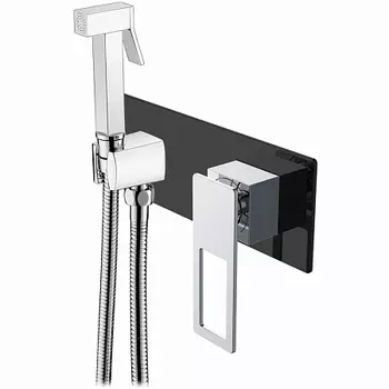 Гигиенический душ Boheme Q 147-BCR со смесителем, черный/хром