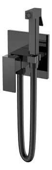 Гигиенический душ Boheme Qubic 477-SGM со смесителем, shine gun metal