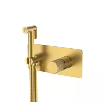 Гигиенический душ Boheme Stick 127-MG.3 со смесителем, золото матовое linea
