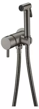 Гигиенический душ Boheme Uno 467-GM со смесителем, оружейная сталь матовая
