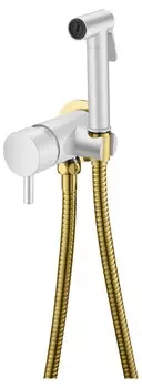 Гигиенический душ Boheme Uno 467-WG со смесителем, белый/золото