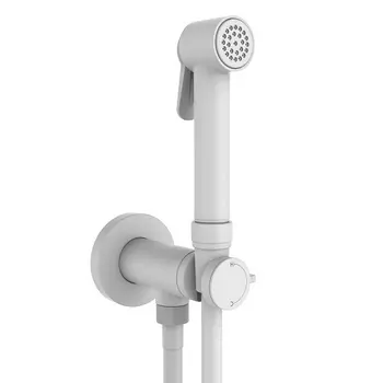 Гигиенический душ Bossini Paloma Brass Mixer Set E37007B.045 со смесителем, белый матовый