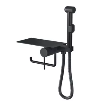 Гигиенический душ Bronze de Luxe Scandi 708B встраиваемый черный с полкой