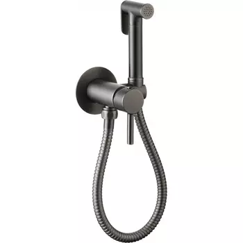 Гигиенический душ CeramaLux KRS/008 со смесителем, оружейная сталь