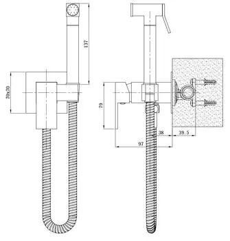 Гигиенический душ ESKO Berlin SMHBR хром