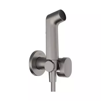 Гигиенический душ Hansgrohe Bidette S 1jet 29232340 с держателем, шлифованный черный хром