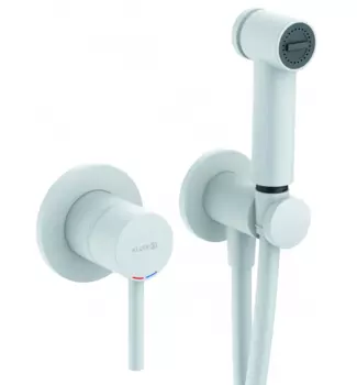 Гигиенический душ Kludi Bozz White 389985376 со смесителем белый матовый