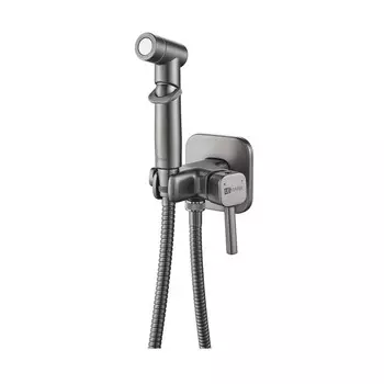 Гигиенический душ Lemark Solo LM7165GM со смесителем, встраиваемый, графит