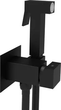 Гигиенический душ Paffoni Tweet Square ZDUP112NO со смесителем, черный