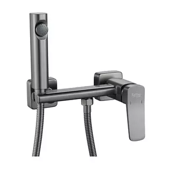 Гигиенический душ Raffine F0599T-1 со смесителем, оружейная сталь