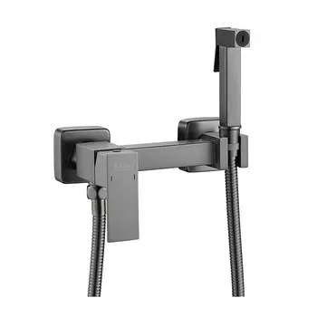 Гигиенический душ Raffine F237T со смесителем, оружейная сталь